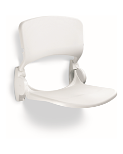 Linido douchezitting opklapbaar met rugleuning wit