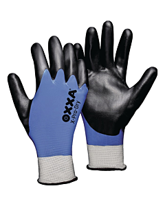 Oxxa werkhandschoen X-PRO-DRY zwart-blauw maat 09