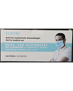 Elpatra neus-/mondmasker non-medical doos 50 stuks