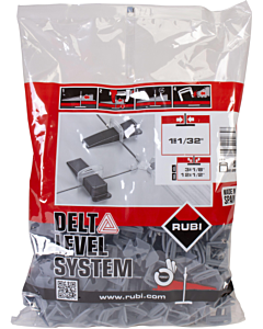 Rubi Delta Level Systeem clip 1.0 mm 3-12 mm 400 stuks