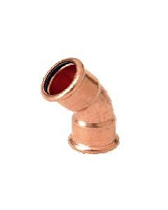 Copper gas 6041p bocht 45° 15 mm pers
