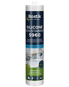 Bostik S960 Silicone Non Staining sanitairkit 310 ml zwart