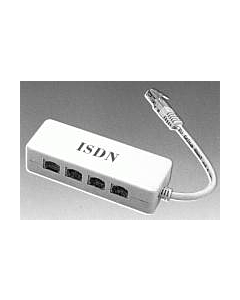 ISDN verdeelblok 4 x RJ45/15 cm met snoer